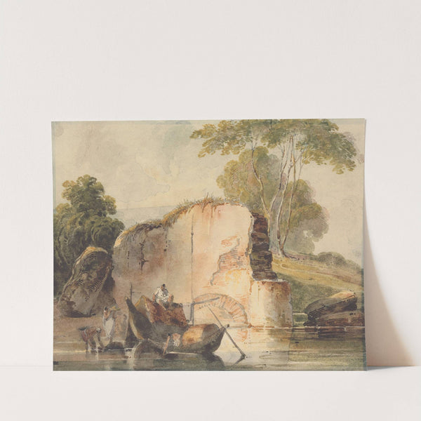 A River Scene by George Chinnery