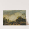 A River Scene; Evening (probably late 1640s) by Aert van der Neer