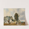 A Rocky Landscape with a Hermit by Carl Blechen