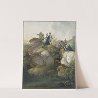 A Royal Party Admiring the Sunset atop the Hesselberg Mountain by Johann Georg von Dillis