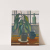 A Rubber Plant On A Window Ledge by Dezsö Czigány