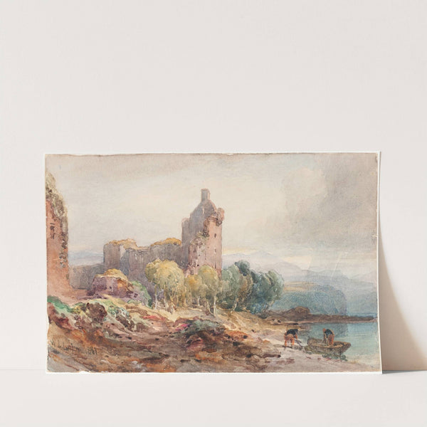 A Ruined Castle on a Lake by William Leighton Leitch