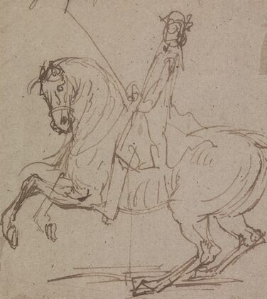 A Saddled Horse, Facing Left