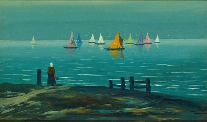 A Sailing Regatta on Lake Balaton (c. 1900)