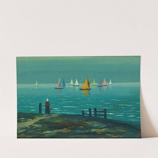 A Sailing Regatta on Lake Balaton (c. 1900) by Albert Baky