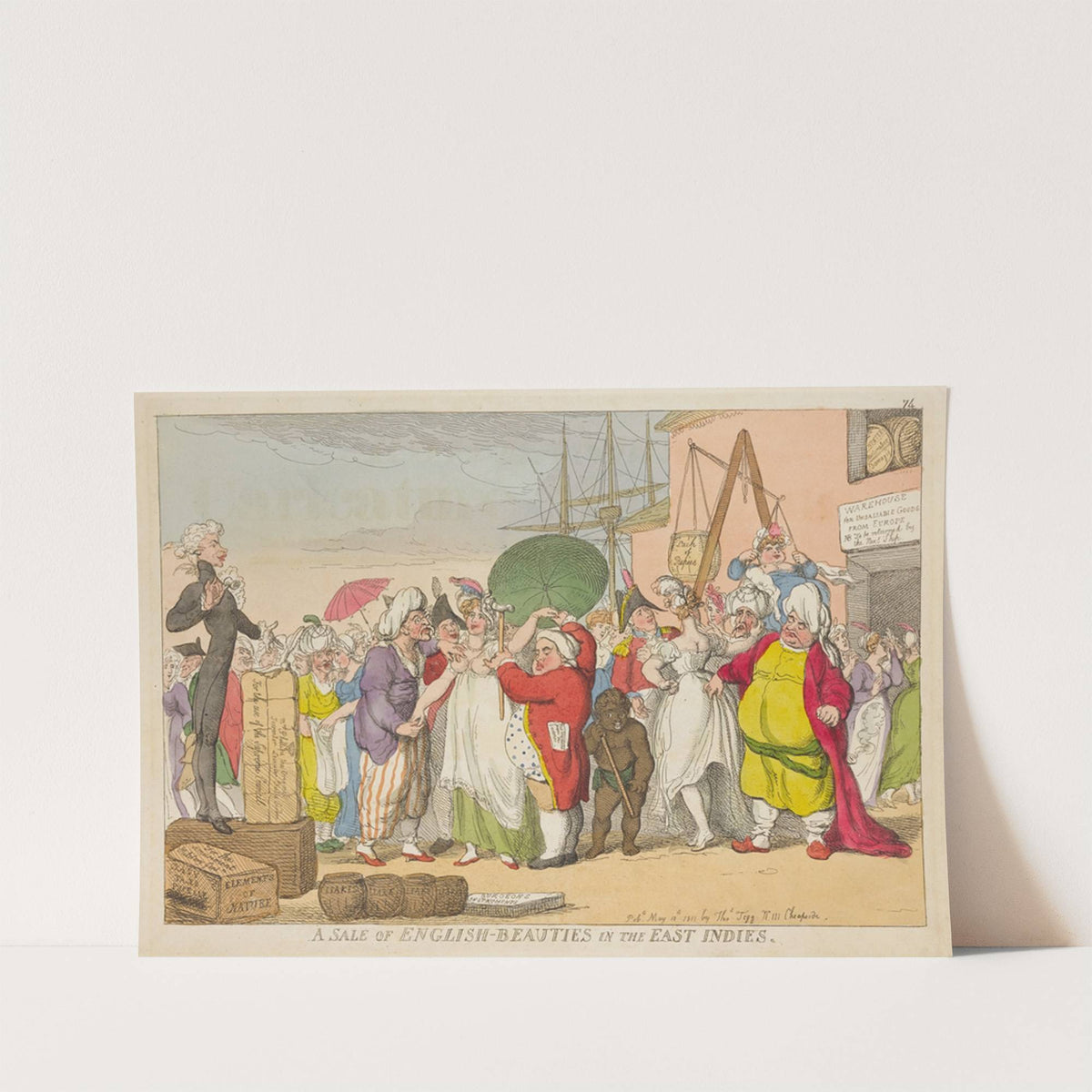 A sale of English beauties in the East Indies (1811) by Thomas Rowlandson