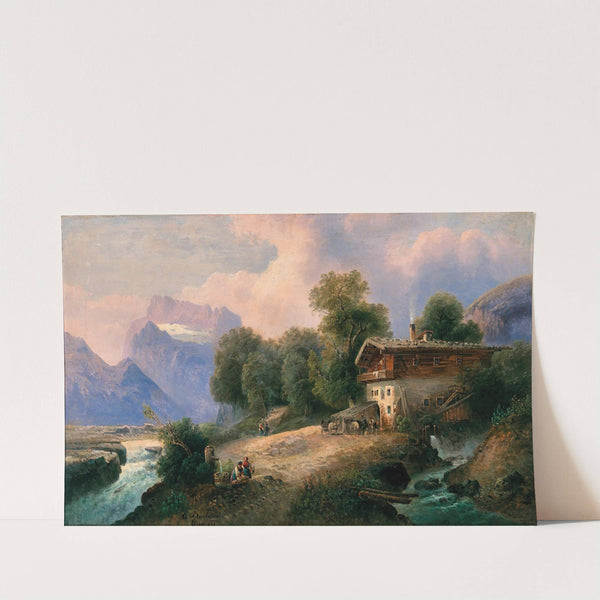 A Scene in Berchtesgaden (1878) by Emil Barbarini