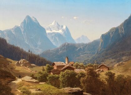 A Scene in the Bernese Highlands, Wetterhorn