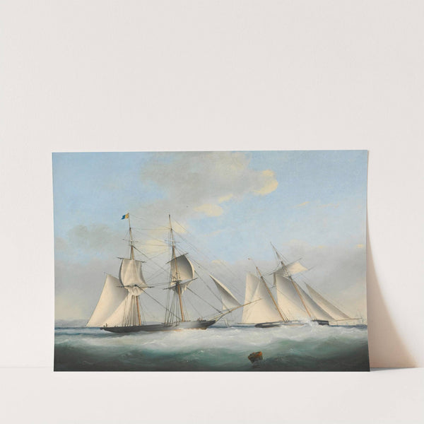 A Schooner Yacht Of The Royal Western Yacht Club Off Teignmouth by Nicholas Matthew Condy