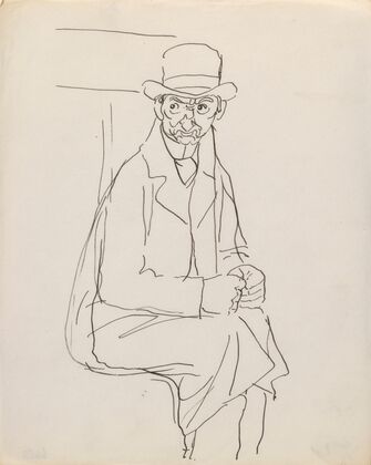A Scowling Man on a Train