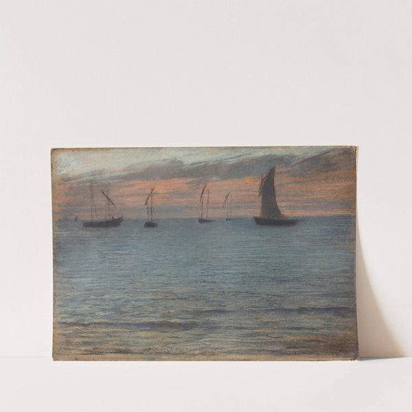 A Seascape at Sunset (1880s) by Ernest-Ange Duez
