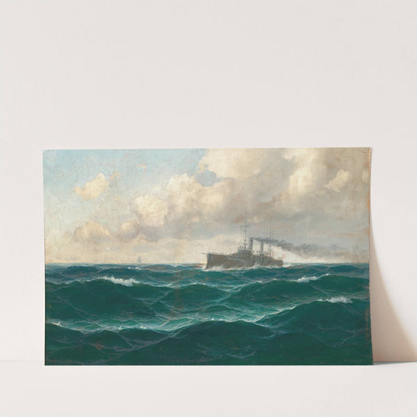 A Seascape with Cruiser by Max Jensen