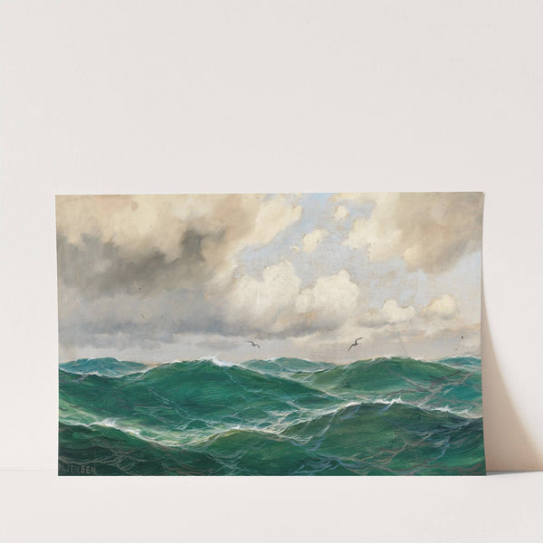 A seascape with seagulls by Max Jensen
