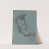 A Seated Male Nude with His Hands Crossed over His Head by Raphael Lamar West
