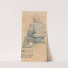 A Seated Peasant Boy Seen From Behind by Samuel Prout