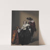 A Seated Woman with a Letter, a Gentleman Standing by Her by Willem Cornelisz Duyster
