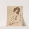 A Seated Young Woman Looking Over Her Shoulder by Guercino