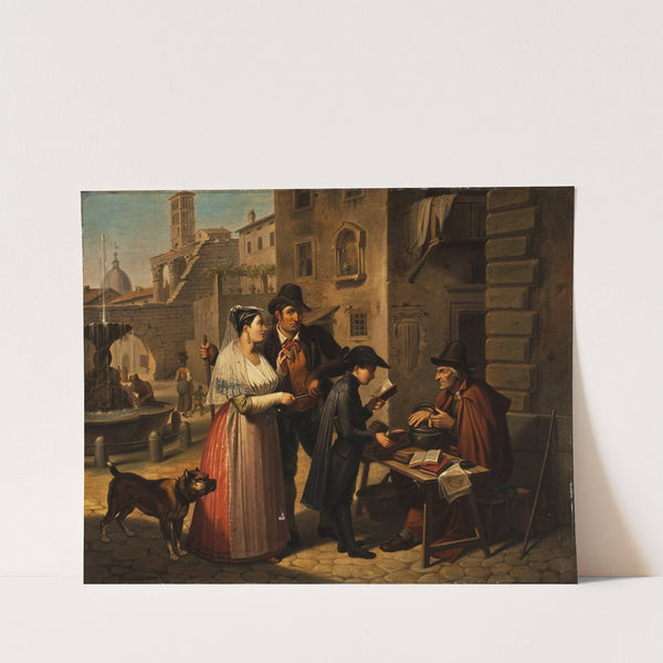 A Second-Hand Bookseller In A Roman Street by Johannes Riepenhausen