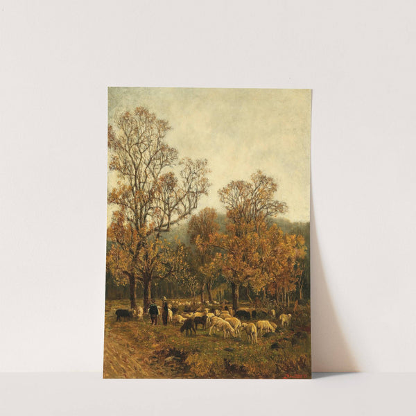A Sheep Pasture in Rekawinkel by Theodor Von Hörmann