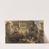 A Sheikh and his son entering Cairo on their return from a pilgrimage to Mecca by Robert Dowling