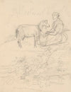 A shepherdess with a goat