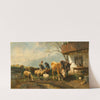 A Shepherdess with Her Cattle on an Alpine Pasture (1881) by Christian Friedrich Mali