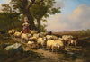 A Shepherdess With Her Flock