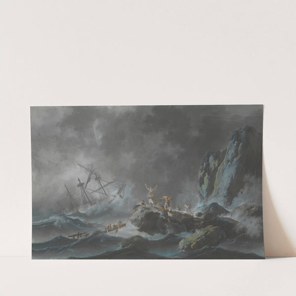 A Shipwreck in a Storm by Jean-Baptiste Pillement