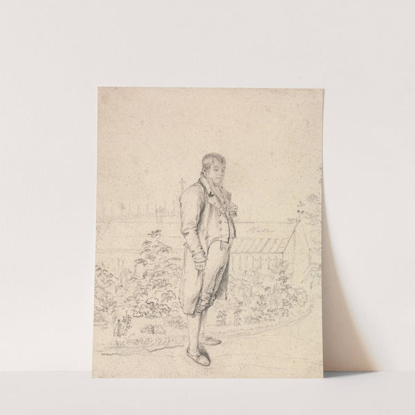 A Sketch of Sir Walter Scott in a Garden by Joseph Slater