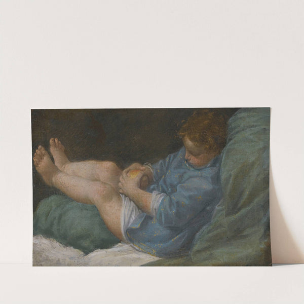 A Sleeping Boy Holding An Apple by Donato Creti