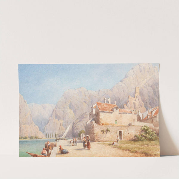 A southern coastline, surrounded by a mountain range by Gottfried Seelos