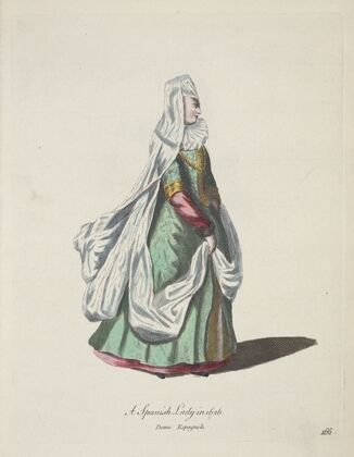 A Spanish lady in 1626. Dame Espagnole. (1757-1772)