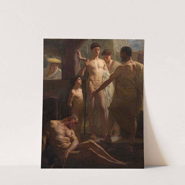 A Spartan shows his sons a drunken helot by Laurent Jacquot-Defrance