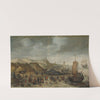 A Sperm Whale Washed up on the Beach at Noordwijk, 28 December 1614 by Hans Savery the elder