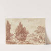 A Stand of Cypresses in an Italian Park by Jean-Honoré Fragonard