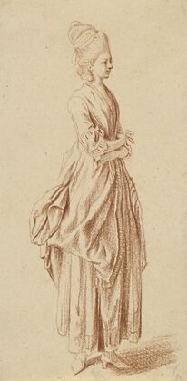 A Standing Lady in a Day Dress