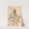 A Standing Saint with a Crucifix and a Book by Francisco Herrera II