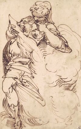 A Standing Sibyl with a Scroll