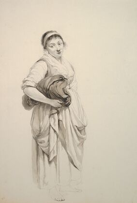 A Standing Young Washerwoman