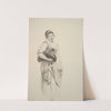 A Standing Young Washerwoman by Jacob van Strij