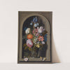 A Still Life Of Flowers In A Glass Beaker Set In A Marble Niche by Ambrosius Bosschaert the Elder