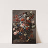 A still life of roses, tulips and other flowers in a vase by Franz Werner von Tamm