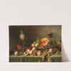 A Still Life with Peach, Grapes and Pumpkin by Julius Victor Carstens
