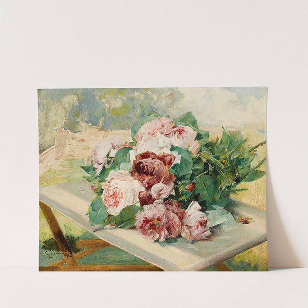 A still life with roses by Georges Jeannin