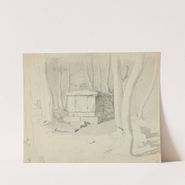 A Stone Tomb in a Forest by Christen Købke