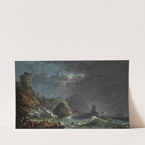 A Storm Off A Rocky Coast by Carlo Bonavia