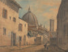 A Street in Florence with the Duomo and Campanile in the Background