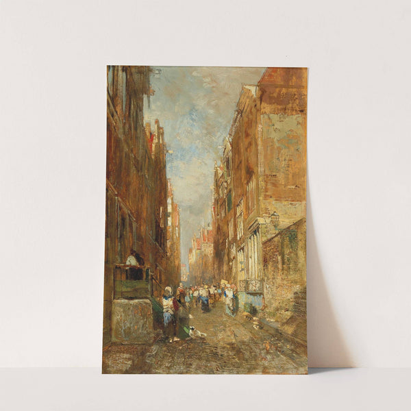 A street in the Amsterdam Jewish Quarter by Emil Jakob Schindler