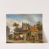 A Street Scene with a Blacksmith at Work (1844) by Cornelis Springer