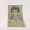 A study of a portrait of a girl by Jozef Hanula